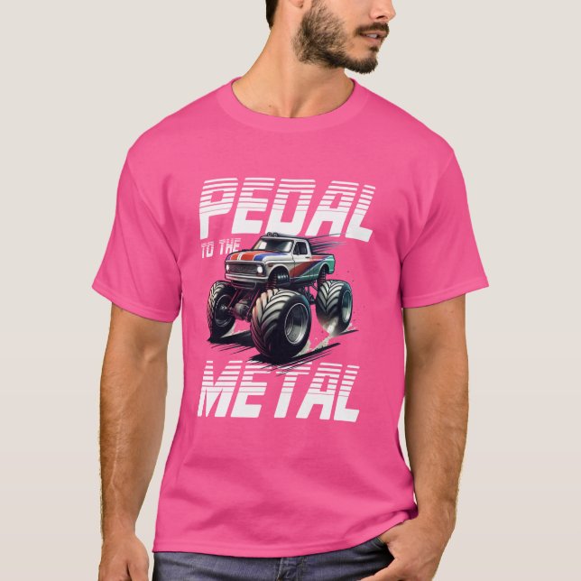 Monster LKW-Pedal zum Metal-Off-Road-Adventur T-Shirt (Vorderseite)