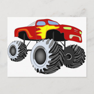 Monster-LKW Postkarte