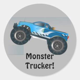 Monster-LKW Speedway-Liebhaber Entwurf Runder Aufkleber