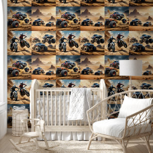 Monster-Lkw und Motorräder, Tapete