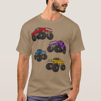 Monster LKW Vier verschiedene Monster LKW T-Shirt