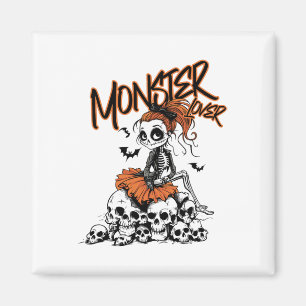 Monster Lover Fun Skeleton Ghoul Niedlicher Vintag Magnet