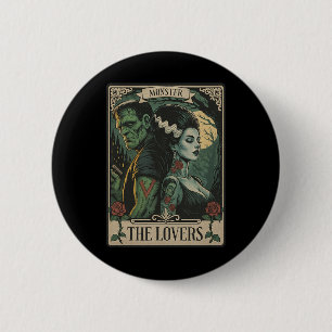 Monster Lovers Tarot Card Gothic Frankenstein Hall Button