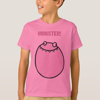 Monster-lustiges Mädchen-Kinderkleidungs-T-Shirt T-Shirt