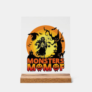 Monster-Mama Halloween-Monster-Geist Skelett Spoo Acrylschild