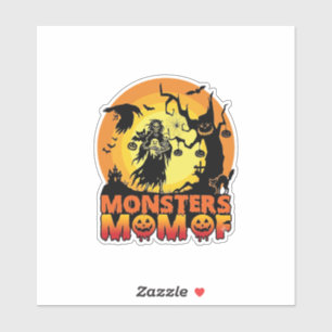 Monster-Mama Halloween-Monster-Geist Skelett Spoo Aufkleber
