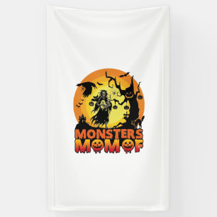 Monster-Mama Halloween-Monster-Geist-Skelett-Spoo Banner
