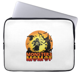 Monster-Mama Halloween-Monster-Geist Skelett Spoo Laptopschutzhülle