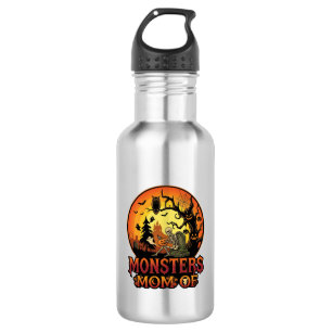 Monster-Mama Halloween-Skelett-Kürbis-Eule Gruseli Edelstahlflasche