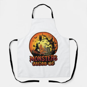 Monster-Mama Halloween-Skelett-Kürbis-Eule Gruseli Schürze