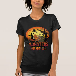 Monster-Mama Halloween-Skelett-Kürbis-Eule Gruseli T-Shirt