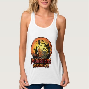 Monster-Mama Halloween-Skelett-Kürbis-Eule Gruseli Tank Top