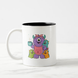 Monster-Mama-Mom-Fuel-Kaffeetasse Zweifarbige Tasse