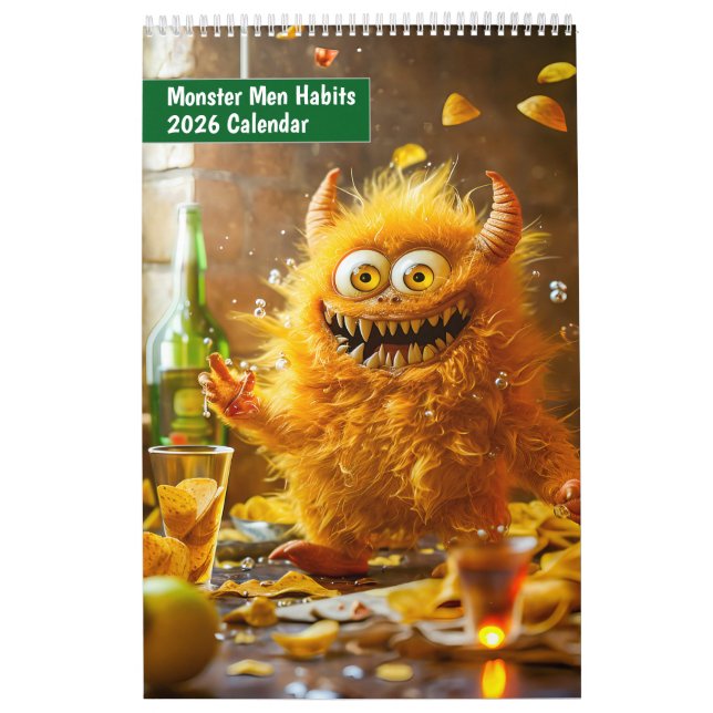 Monster-Männer-Gewohnheiten – Kalender 2026 (Titelbild)