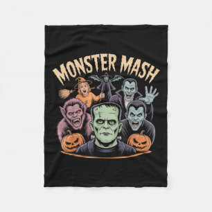 Monster Mash Clic Halloween Monster Spooker Horror Fleecedecke