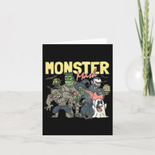 Monster Mash Frohes Halloween Gruselige Jahreszeit Karte