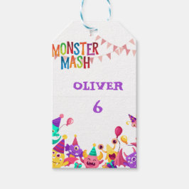 Monster Mash Geschenkanhänger - Kinderparty-Etiket