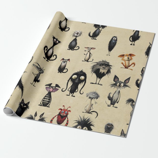 Monster Mash Geschenkpapier (Ungerollt)