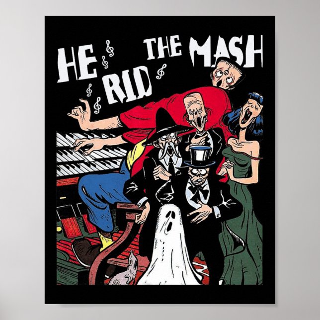 Monster Mash Halloween Ghoul Ghost Poster (Vorne)