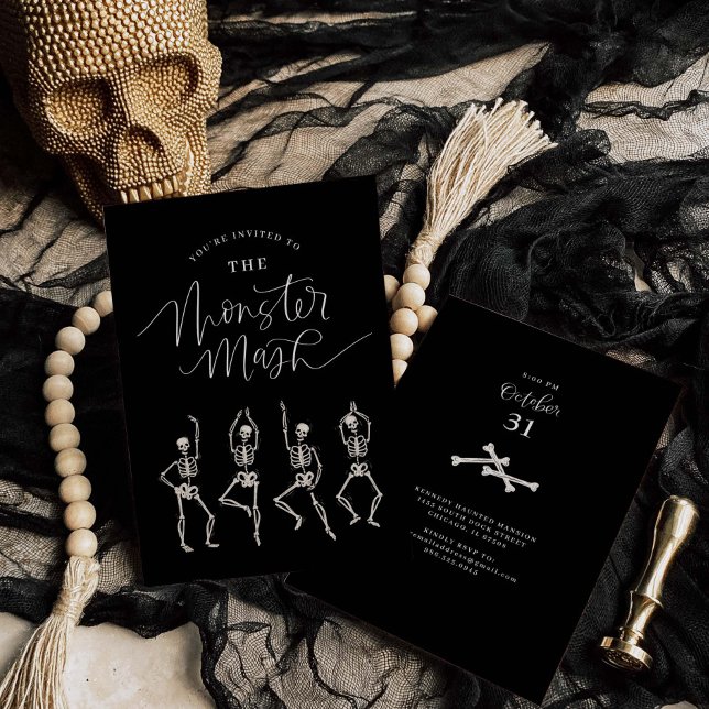 Monster Mash Halloween-Party Einladungskarte Einladung (Von Creator hochgeladen)