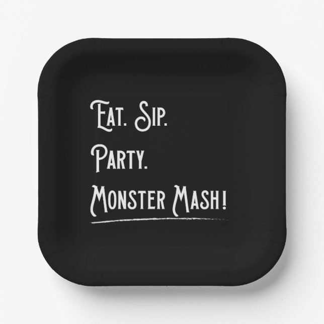 Monster Mash Halloween-Party Pappteller (Vorderseite)