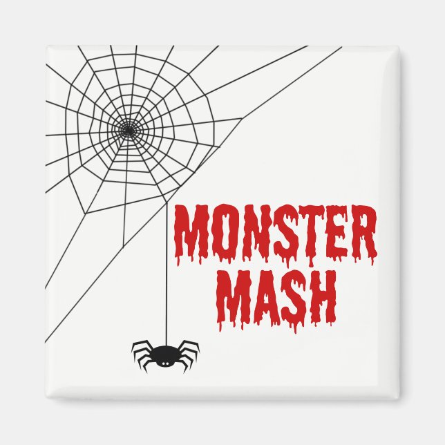 Monster Mash Halloween Spider Web Magnet (Vorne)