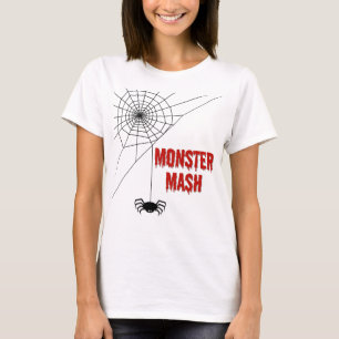 Monster Mash Halloween Spinnennetz T-Shirt