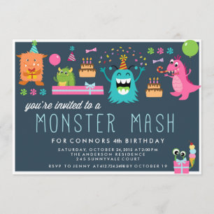 MONSTER MASH KINDERGEBURTSTAG PARTY EINLADUNG lade