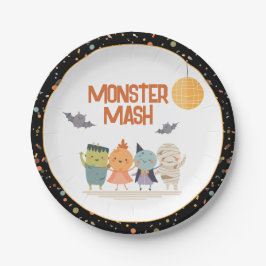 Monster Mash Kostüm Party Kids Halloween Pappteller