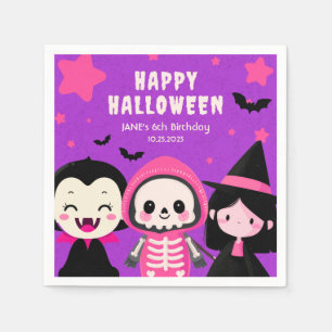 Monster Mash Lila Kids Halloween Party Serviette