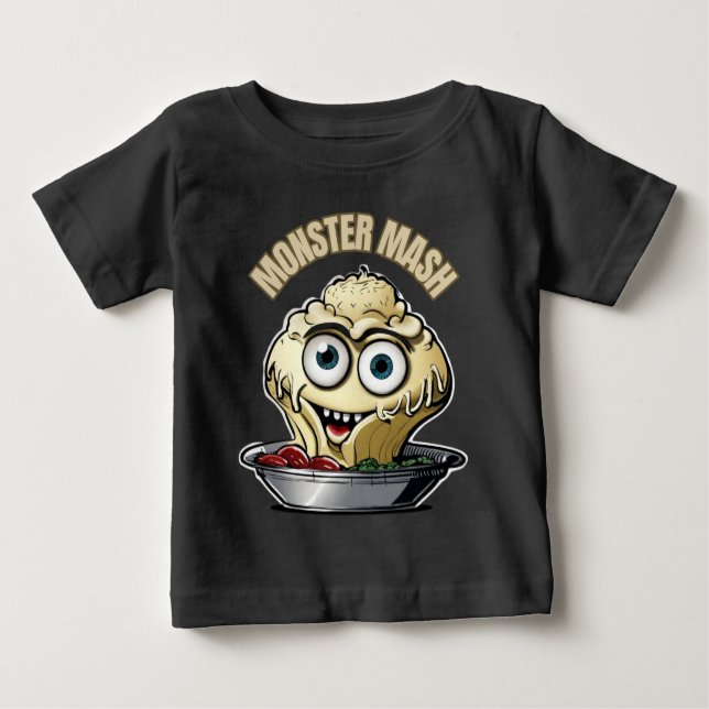 Monster Mash Niedliches musikalisches Halloween Baby T-shirt (Vorderseite)