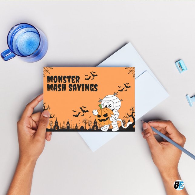 Monster Mash Rettend - glückliches Halloween Postkarte (#HalloweenTime)