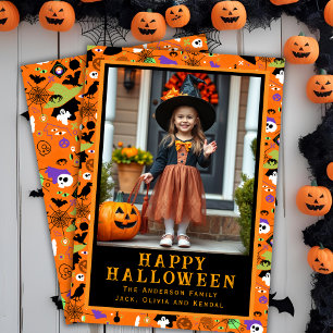 Monster Mash-Up Niedliches Halloween-Foto Feiertagskarte