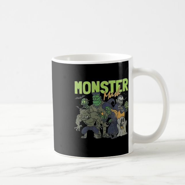 Monster Mash Vintag Ghost Halloween Funny Kaffeetasse (Rechts)