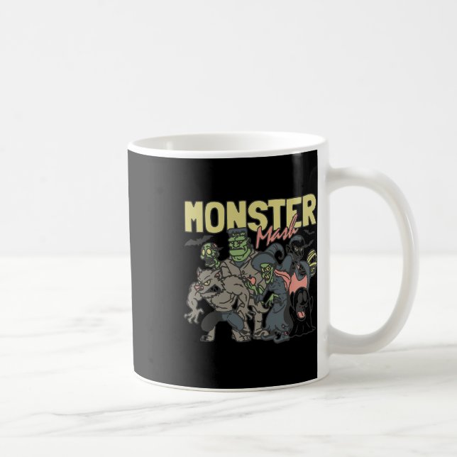 Monster Mash Vintag Ghost Halloween Kaffeetasse (Rechts)