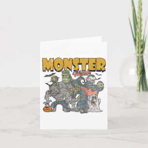 Monster Mash Vintage-Geist Halloween Lustig Karte