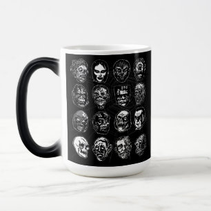 Monster Masken Retro Horror Tasse - Vintages Hallo