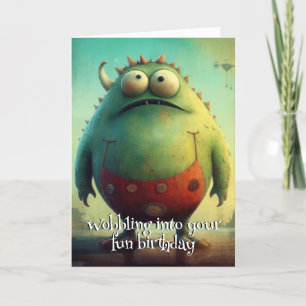 Monster-Mayhem...Chuckle Cheeks Geburtstagskarte Dankeskarte