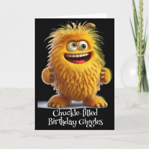 Monster Mayhem...Chuckle Chimp Geburtstagskarte Dankeskarte