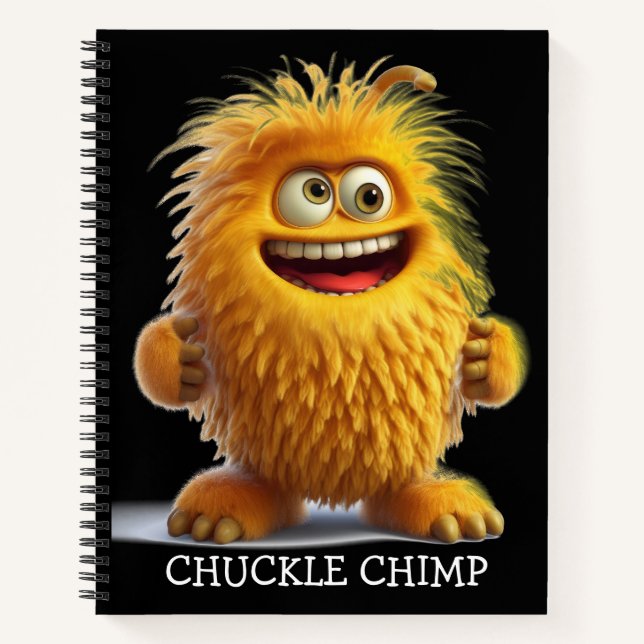 Monster Mayhem... Chuckle Chimp Notizbuch (Vorderseite)