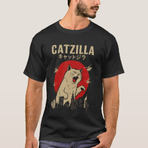 Monster Meme Stadt Invasion Parodie Kunst Sonnenun T-Shirt