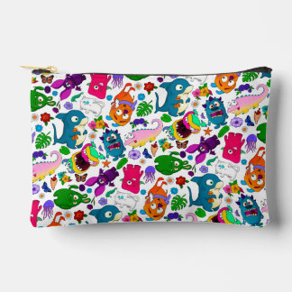 Monster Menagerie Pattern 2, tote bag Zubehörtasche