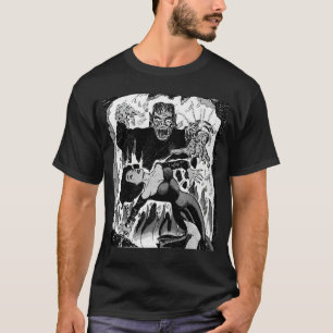 MONSTER mit Mädchen Vintage Zombies Untote Illustr T-Shirt