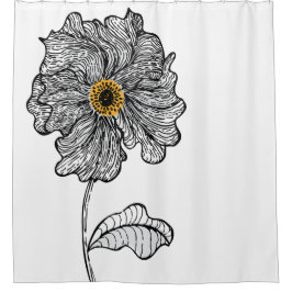 Monster Mohnblume Duschvorhang