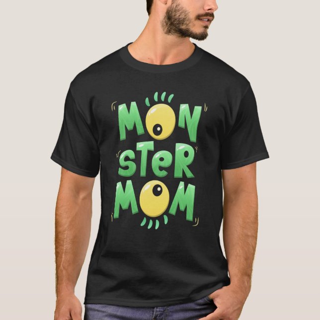 Monster Mom Halloween Mommy Scary Monster Eyes T-Shirt (Vorderseite)