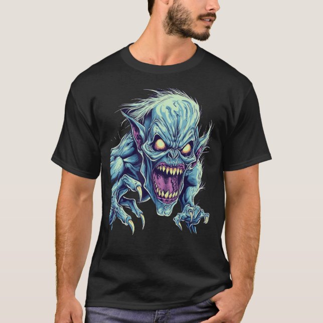 Monster Monster Dämon Teufel Vampire Guhl Zombie 2 T-Shirt (Vorderseite)