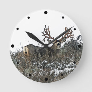 Monster mule deer 2 runde wanduhr