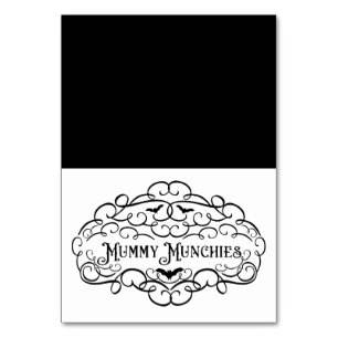 Monster Munchies Vintage Halloween-Essenzeit Tischnummer