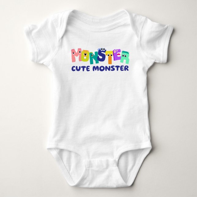 Monster niedliches Monster Baby Strampler (Vorderseite)