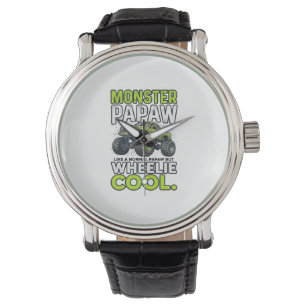 Monster Opa Wheelie Cool Lustiger Monster Truck En Armbanduhr